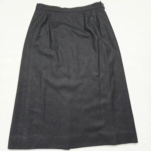 Pendleton Skirt Womens Black Vintage Size 10‎ Lined Back Slit Wool Button